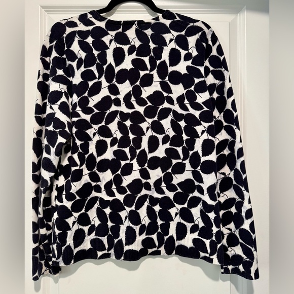 Lands' End Black and White Cardigan‎ - Picture 3 of 4